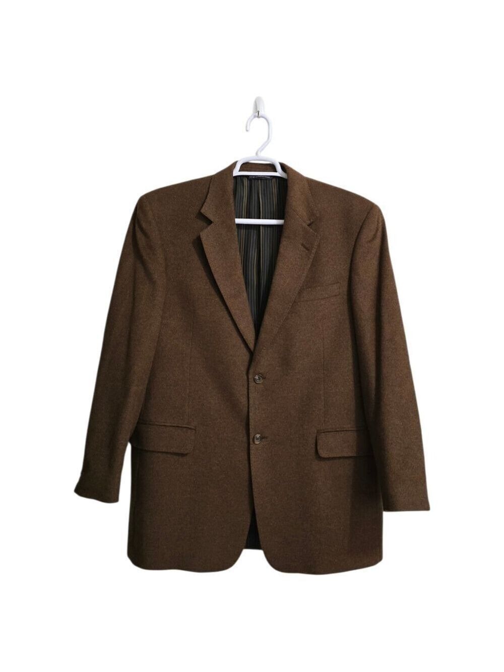 Coppley Cashmere Mink Single Breasted Blazer In Brown Sz 42T (Tall)